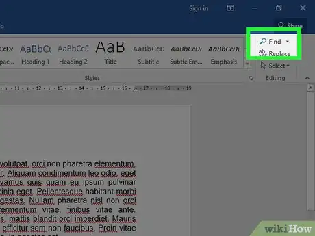 Imagen titulada Use "Find" and "Find and Replace" Features in Microsoft Word Documents Step 4